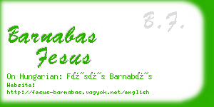 barnabas fesus business card